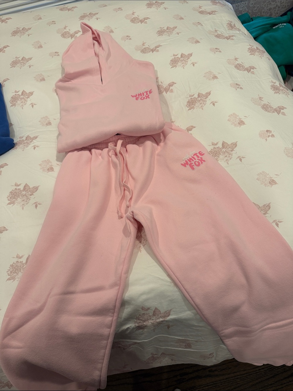 White Fox Boutique Pink Hoodie & Jogger Set - Pastel Pink Loungewear